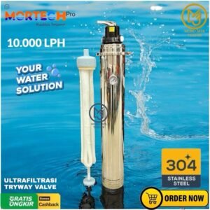 Ultrafiltrasi PVDF 10.000 LPH Mortech Pro dengan triway valve body stainless 304