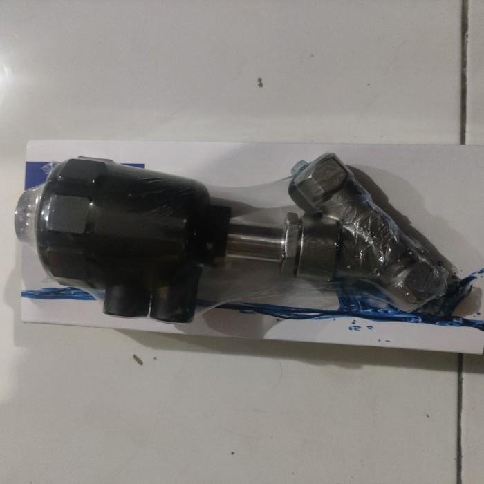 Angle Seat Valve 1/2 Inci Double Acting Piston Valve Body Stainless Angle seat valve 1/2 inci double acting piston valve body stainless – foto 3