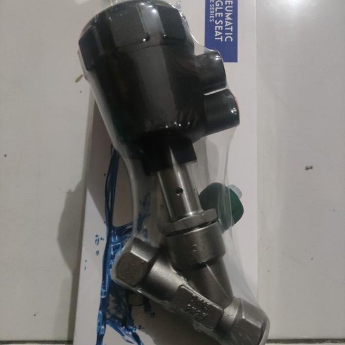 Angle Seat Valve 1/2 Inci Double Acting Piston Valve Body Stainless Angle seat valve 1/2 inci double acting piston valve body stainless – foto 4