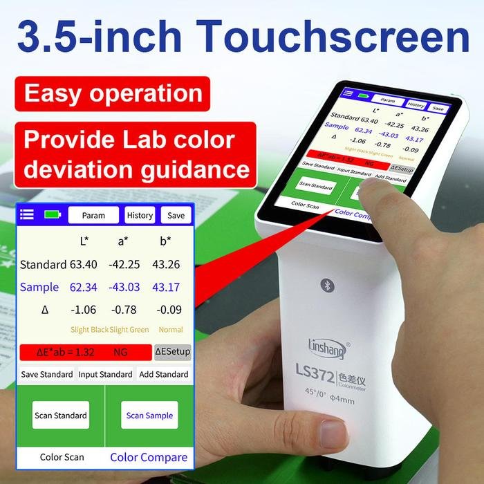 Colorimeter Linshang LS372 Layar Sentuh Aperture 4 mm Geometri 45/0 Colorimeter Linshang LS372 layar sentuh aperture 4 mm – foto 6