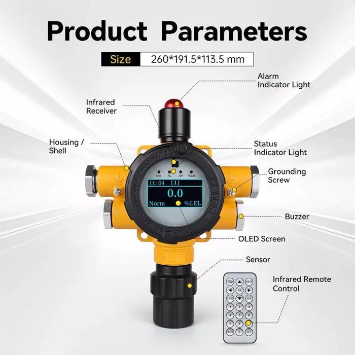 Fixed Gas Detector Bosean GT-K90 H2S Hidrogen Sulfida Layar OLED Explosion Proof IP66 Fixed gas detector Bosean GT-K90 H2S hidrogen sulfida layar OLED – foto 7