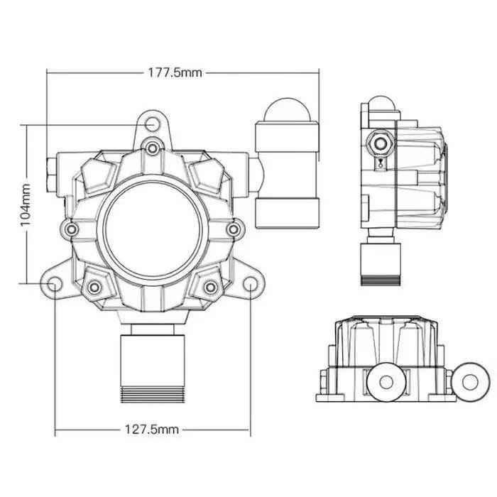 Fixed Gas Detector Bosean K-G60 CO2 Karbon Dioksida Remote Control Explosion Proof Fixed gas detector Bosean K-G60 CO2 karbon dioksida remote control – foto 4