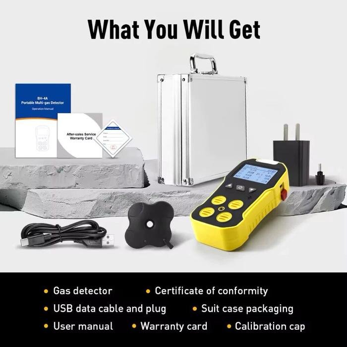 Gas Detector Bosean BH-4A 4 in 1 O2 CO H2S LEL Sensor Plug-in Gas detector Bosean BH-4A 4 in 1 O2 CO H2S LEL sensor plug-in – foto 8