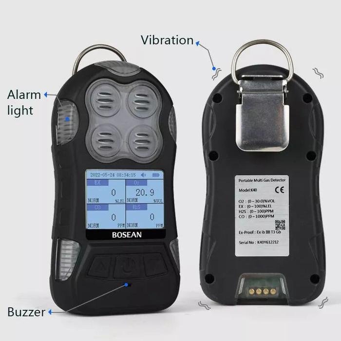 Gas Detector Bosean K40 4 in 1 CO O2 H2S EX Portable IP66 Gas detector Bosean K40 4 in 1 CO O2 H2S EX portable – foto 7
