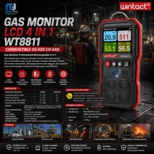 Gas Monitor 4 in 1 Wintact WT8811 combustible o2 h2s co