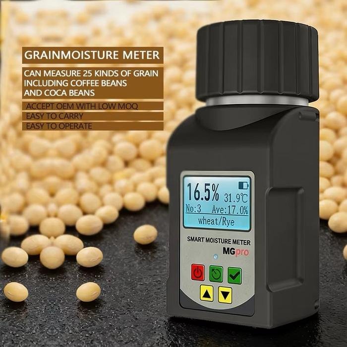 Grain Moisture Meter MG-Pro 25 Jenis Biji Kopi Beras Jagung Casing Aluminium Grain moisture meter MG-Pro 25 jenis biji kopi beras jagung – foto 3
