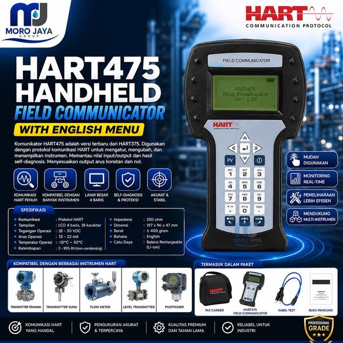HART Field Communicator Hart475 Handheld Menu Bahasa Inggris HART field communicator Hart475 handheld dengan menu bahasa Inggris