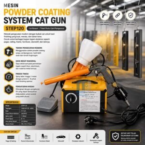 Mesin powder coating STEP120 elektrostatik 220V