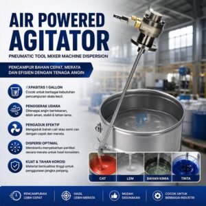Mixer agitator pneumatik 1 galon air powered pengaduk cat dan cairan