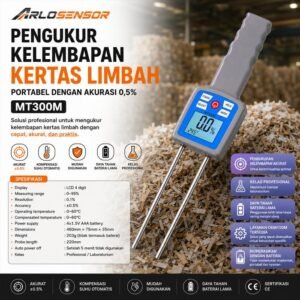 Moisture meter MT-300M pengukur kelembapan kertas dan limbah kertas portabel