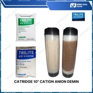 Paket cartridge resin cation anion Trilite 10 inch demin penurun TDS