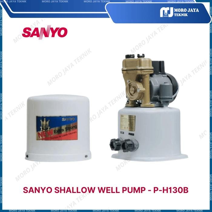 Pompa Air Sumur Dangkal Sanyo P-H130B Otomatis 125 Watt Pompa air sumur dangkal Sanyo P-H130B otomatis 125 watt