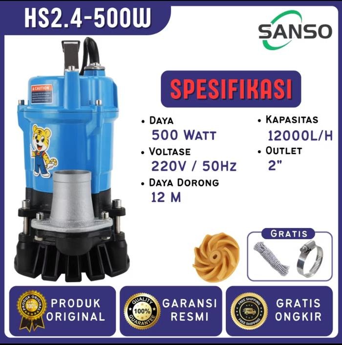 Pompa Celup Air Kotor HS 2.4-500 Otomatis 500 Watt Outlet 2 Inci Pompa celup air kotor HS 2.4-500 otomatis 500 watt outlet 2 inci – foto 5