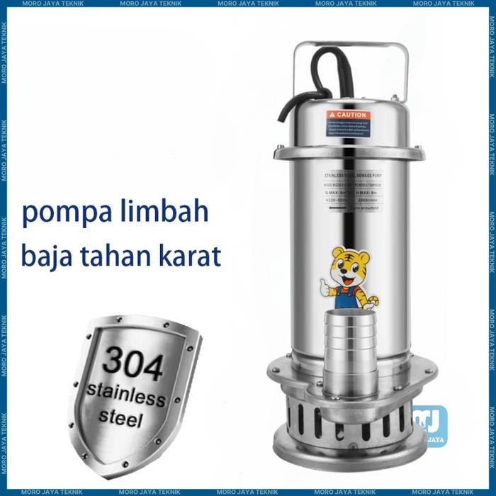 Pompa Celup Air Kotor WQD8-10-750WS Stainless 304 750 Watt Outlet 2 Inci Pompa celup air kotor WQD8-10-750WS stainless 304 750 watt outlet 2 inci – foto 3