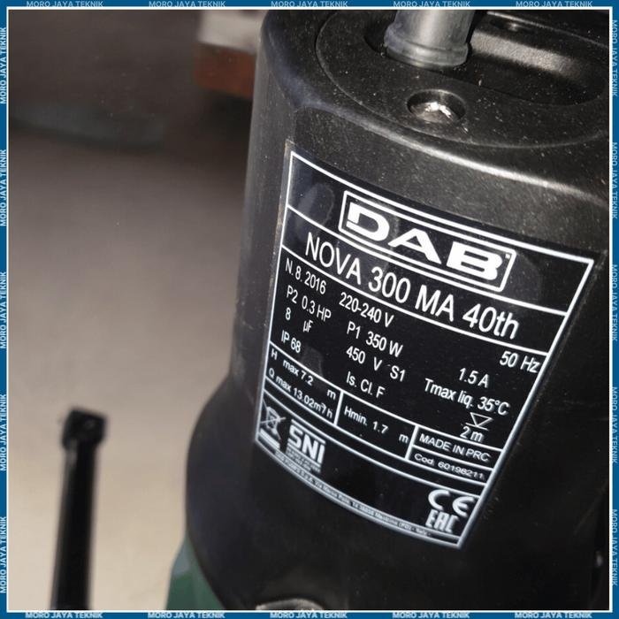 Pompa Celup DAB Nova 300 MA Otomatis 220 Watt Debit 13 m3/Jam Pompa celup DAB Nova 300 MA otomatis 220 watt – foto 4