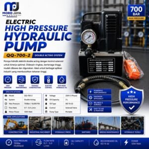 Pompa hidrolik listrik Barton QQ-700-2 double acting 700 bar 2 liter