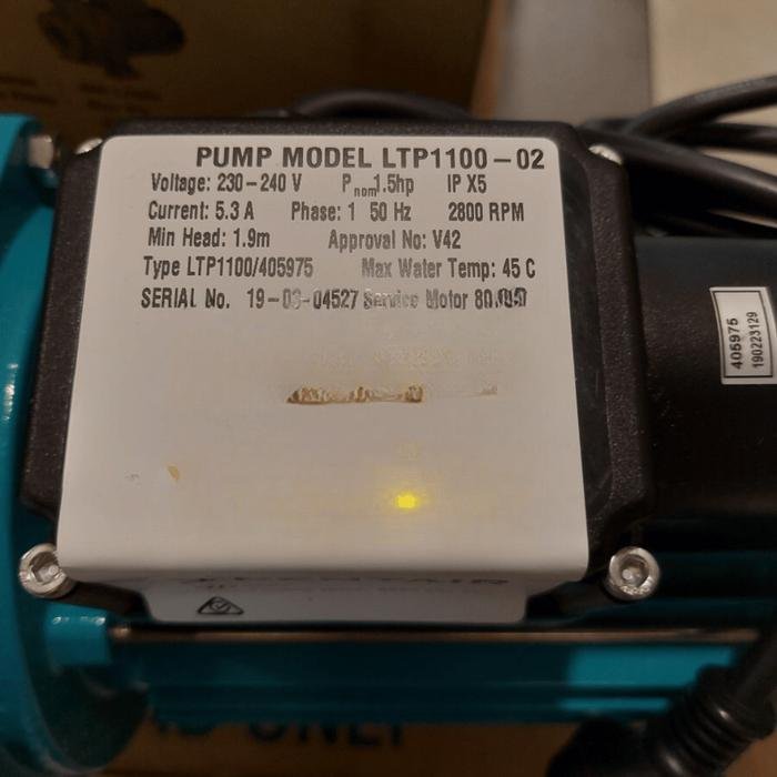 Pompa Kolam Renang Onga LTP 1100 1,5 HP Leisuretime Pool Pump Australia Pompa kolam renang Onga LTP 1100 1,5 HP Leisuretime pool pump – foto 4