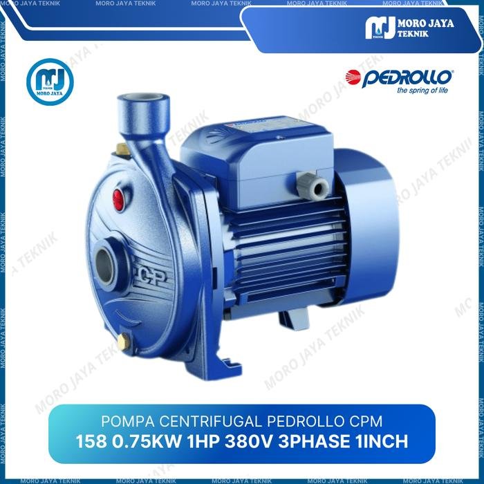 Pompa Sentrifugal Pedrollo CP 158 0,75 kW 1 HP 380V 3 Fase 1 Inci Pompa sentrifugal Pedrollo CP 158 0,75 kW 380V 3 fase