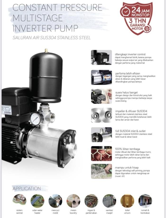 Pompa Waterplus MHSI 3-47 SP Inverter Self-Priming SUS304 Pompa Waterplus MHSI 3-47 SP multistage SUS304 – foto 6