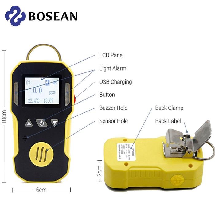 Portable Gas Detector Bosean BH-90A CO Karbon Monoksida 0-1000 ppm Portable gas detector Bosean BH-90A CO karbon monoksida 0-1000 ppm – foto 5