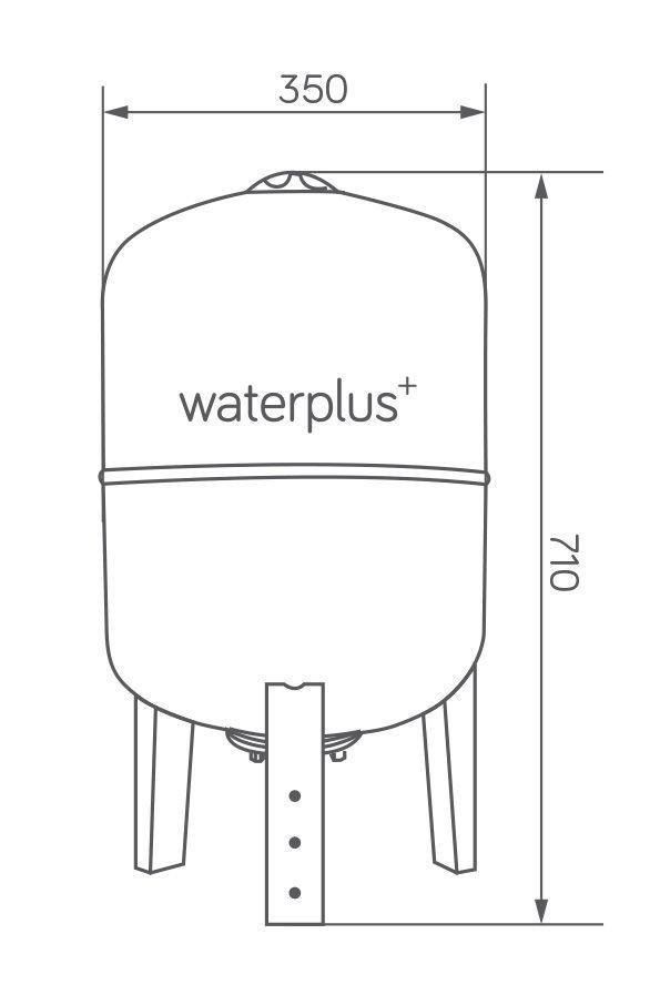 Pressure Tank Waterplus PRSTK-050V 50 liter Vertikal Membran EPDM Pressure tank Waterplus PRSTK-050V 50 liter vertikal – foto 5