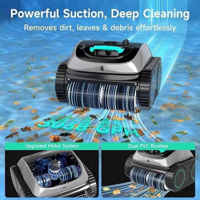 Robot Pembersih Kolam Aiper Seagull Plus Cordless 120 Menit 120 m2 Robot pembersih kolam Aiper Seagull Plus cordless 120 menit untuk kolam 120 m2 – foto 3