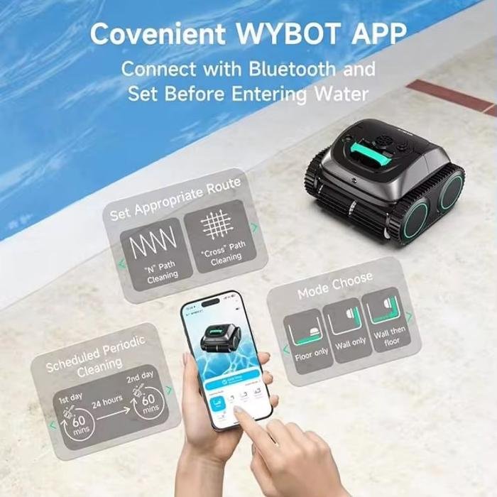 Robot Pembersih Kolam Aiper Seagull Plus Cordless 120 Menit 120 m2 Robot pembersih kolam Aiper Seagull Plus cordless 120 menit untuk kolam 120 m2 – foto 6