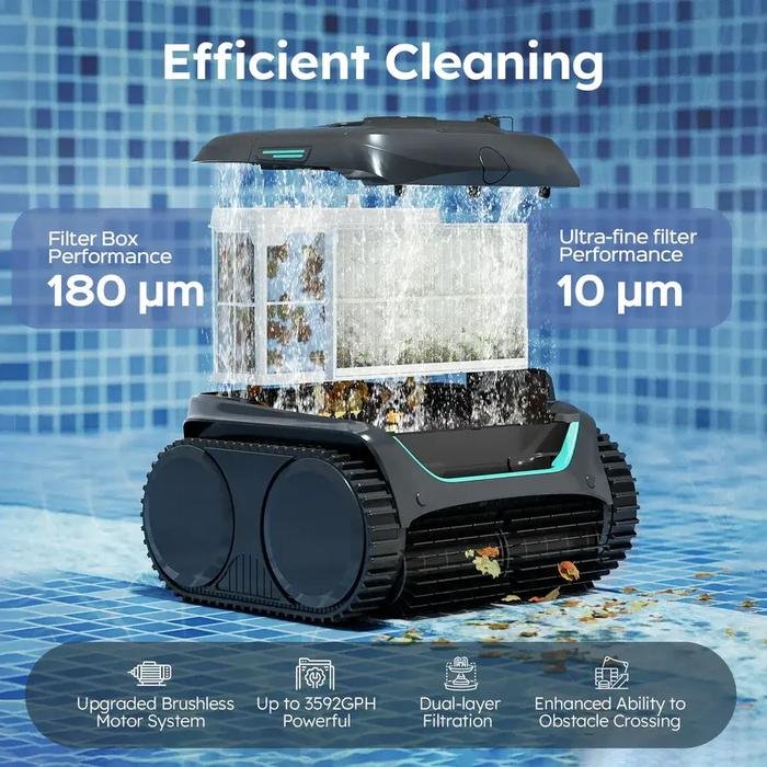 Robot Pembersih Kolam WYBOT C2 Cordless Lantai Dinding dan Garis Air Robot pembersih kolam WYBOT C2 cordless pembersih lantai dinding dan garis air – foto 2