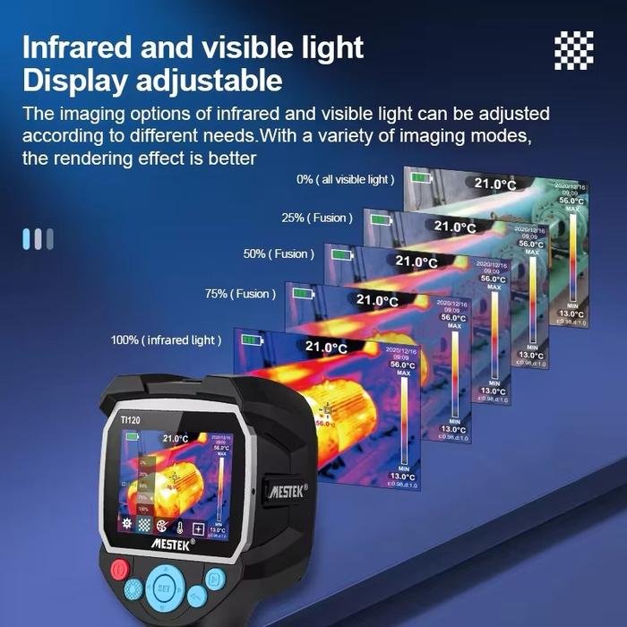 Thermal Imager Mestek TI-120 Kamera Inframerah Layar 3,5 Inci -20 s.d. 400 C Thermal imager Mestek TI-120 kamera inframerah layar 3,5 inci – foto 7