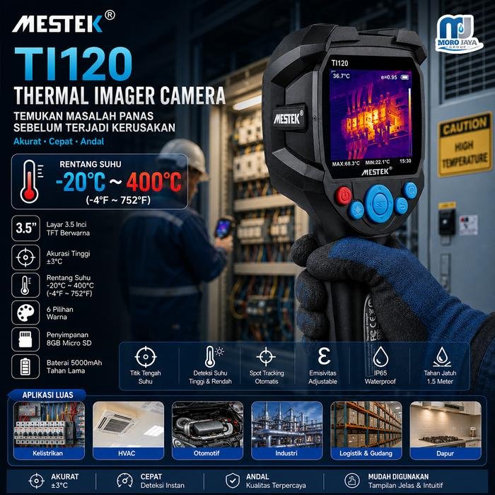 Thermal Imager Mestek TI-1240 Kamera Inframerah Layar 3,5 Inci -20 s.d. 400 C Thermal imager Mestek TI-1240 kamera inframerah layar 3,5 inci – foto 2