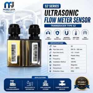 Transducer ultrasonic flow meter S2 untuk pipa DN15–DN100 mm (1/2–4 inci)