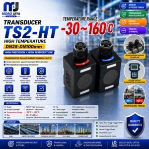 Transducer ultrasonic flow meter TM-1-HT untuk pipa DN50–DN700 mm