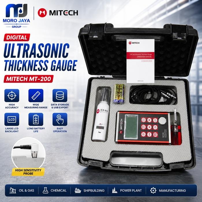 Ultrasonic Thickness Gauge MITECH MT200 Digital 0,75-300 mm Ultrasonic thickness gauge MITECH MT200 digital 0,75-300 mm