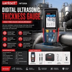 Ultrasonic thickness gauge Wintact WT100A digital 1-225 mm