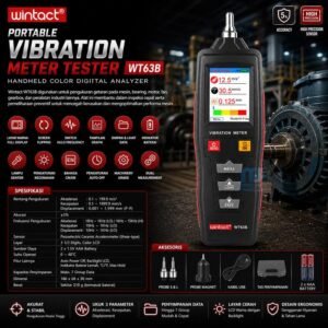 Vibration meter Wintact WT63B layar warna alat ukur getaran