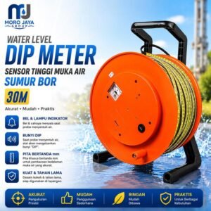 Water level meter 30 meter alat ukur kedalaman air sumur bor