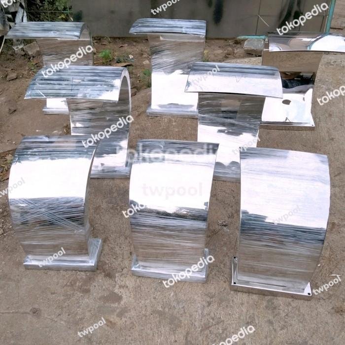 Waterfall Kolam Renang Stainless SUS 304 Lengkung Kecil Tinggi 35 cm Waterfall kolam renang stainless SUS 304 lengkung kecil tinggi 35 cm – foto 5